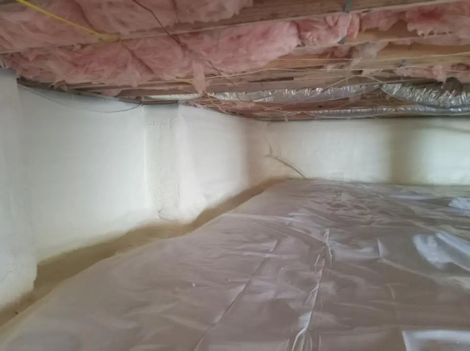 Crawl space encapsulation with closed-cell spray foam for Roof Waterproofing in Forestbrook